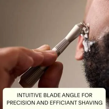 Leaf Shave | Thorn Razor, Rose Gold - All-Metal, Eco-Friendly Razor for Men & Women; Includes 5 Stainless Steel Single-Edge Razor Blades; Recommended for Face Shaving Coarser Hair