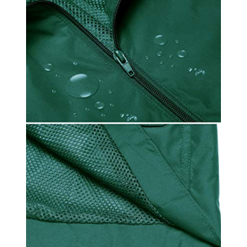 ZHENWEI Windproof Women's Rain Jacket for All Seasons