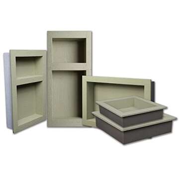 Laticrete 12" x 12" Square Hydro Ban Preformed Shower Niche, Model 9311-1212-S Item # 632006