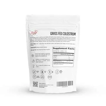 HEARTHY FOODS Bovine Colostrum Powder - Upto 30% IGG, 90 Servings, Leaky Gut Repair Supplements, Gut...