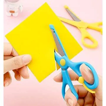 6Pcs Preschool Training Scissors, Children Safety Scissors Pre-School Training Scissors Safety Scissors Art Craft Scissors，Assorted Colors(6 colors)
