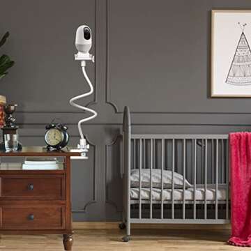Baby Camera Monitor Mount Flexible Holder Stand Compatible with Nanit Pro,Momcozy,Eufy, HelloBaby HB65/HB66/HB6550/HB248,Blemil , ANMEATE SM935E, Infant Optics DXR-8 Any Cameras with 1/4" Screw Stand