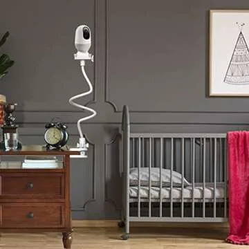 Baby Camera Monitor Mount Flexible Holder Stand Compatible with Nanit Pro,Momcozy,Eufy, HelloBaby HB65/HB66/HB6550/HB248,Blemil , ANMEATE SM935E, Infant Optics DXR-8 Any Cameras with 1/4" Screw Stand