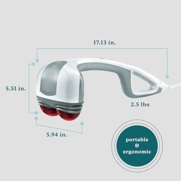 Homedics Heated Back Massager with Dual Pivoting Heads