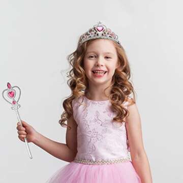 Yinder Princess Party Favors Set with Bags, Crowns & Wands