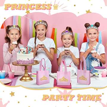 Yinder Princess Party Favors Set with Bags, Crowns & Wands