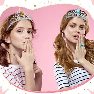 Yinder Princess Party Favors Set with Bags, Crowns & Wands