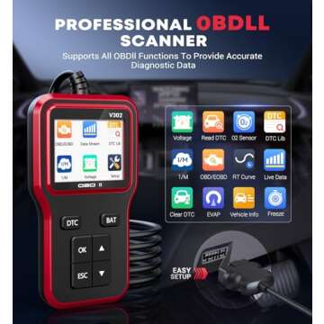 OBD2 Scanner with Battery Tester Enhanced FIXD Car Diagnostic Tool Code Reader for Cars and Trucks