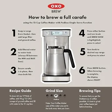 OXO Brew 12-Cup Coffee Maker With Podless Single-Serve Function