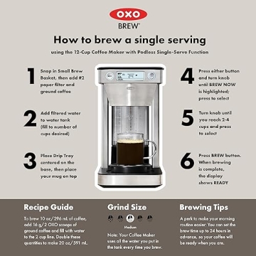 OXO Brew 12-Cup Coffee Maker With Podless Single-Serve Function
