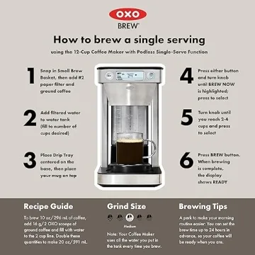 OXO Brew 12-Cup Coffee Maker With Podless Single-Serve Function