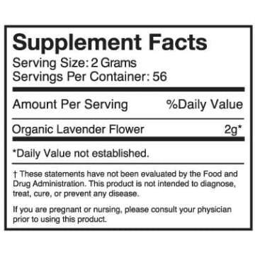 Nature Restore USDA Certified Organic Dried Lavender Flowers, Loose Leaf, Extra Grade, 4 Ounces