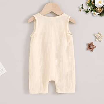 Cute and Comfy Infant Newborn Cotton Linen Romper
