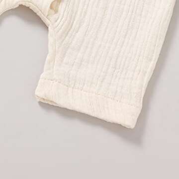 Cute and Comfy Infant Newborn Cotton Linen Romper
