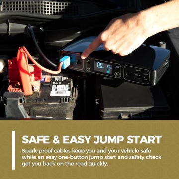 HALO Bolt Air+ Portable Car Jump Starter with Inverter