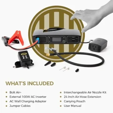 HALO Bolt Air+ Portable Car Jump Starter with Inverter