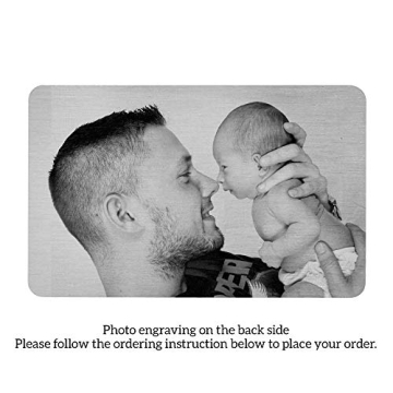 Queenberry Custom Engraving Wallet Love Insert Card