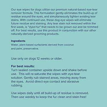 Great Pets - Great Eyes - Safe & Gentle Tear Stain Remover for Dogs - Natural Eye Wipes for Dogs - Made in The USA & Easy to Use Pre-Soaked Wipes - 100 Wipes