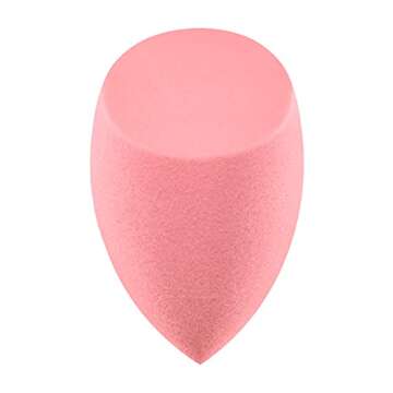 Real Techniques Miracle Powder Sponge, Makeup Blending Sponge For Powder Products, Set Makeup For Natural Finish & Cloud Skin, Buildable Coverage, Velvet Material, Latex-Free Foam, 1 Count