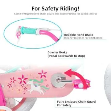 JOYSTAR 12 Inch Unicorn Kids Bike for Girls Ages 2-4