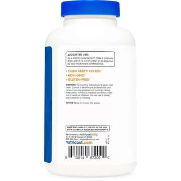 Nutricost Magnesium+ Extra Strength 420mg, 240 Capsules - 120 Servings. Magnesium Oxide and Glycinate - Non-GMO, Gluten Free, Vegan Friendly