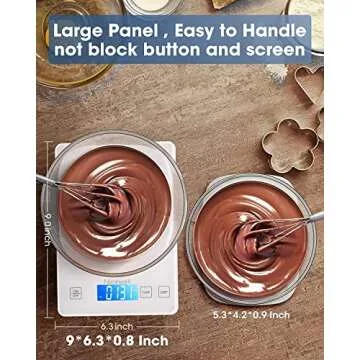 Nicewell Food Scale, 22lb Digital Kitchen White Scale Weight Grams and oz for Cooking Baking, 1g/0.1oz Precise Graduation,Tempered Glass Scale (White)