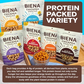 BIENA Crunchy Roasted Chickpea Snacks - Healthy & Flavorful