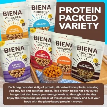 BIENA Crunchy Roasted Chickpea Snacks - Healthy & Flavorful