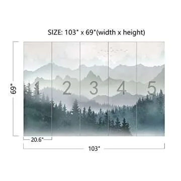 Cliouar Mountain Peaks Mural Wallpaper 103" x 69"