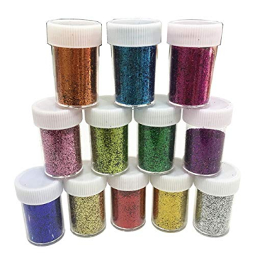 Vibrant Glitter Powder Pack for Crafts and Slime