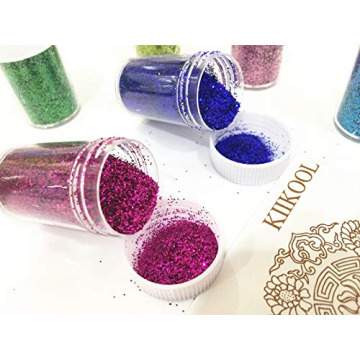 Vibrant Glitter Powder Pack for Crafts and Slime