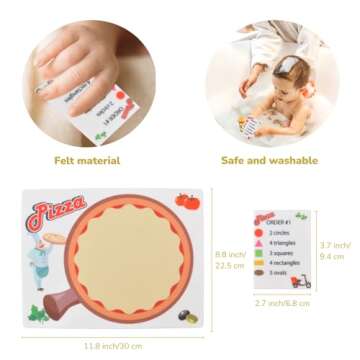 CHEFAN Pizza Counting Toddler Toys, Toddler Number Learning Toys, Preschool Math Games, Manipulatives for Preschool