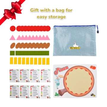 CHEFAN Pizza Counting Toddler Toys, Toddler Number Learning Toys, Preschool Math Games, Manipulatives for Preschool