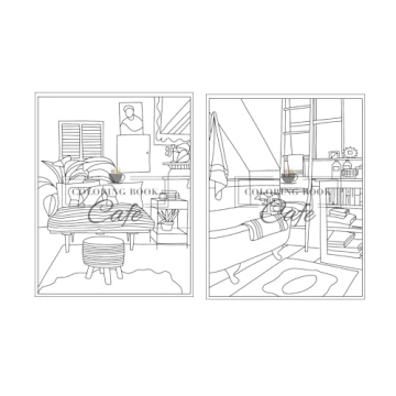 Relaxing Easy Interiors Coloring Book for Adults