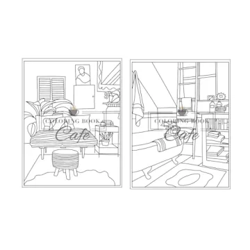 Relaxing Easy Interiors Coloring Book for Adults
