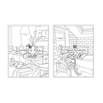 Relaxing Easy Interiors Coloring Book for Adults