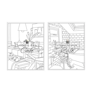 Relaxing Easy Interiors Coloring Book for Adults