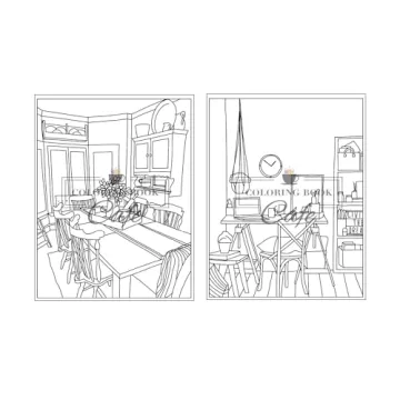 Relaxing Easy Interiors Coloring Book for Adults