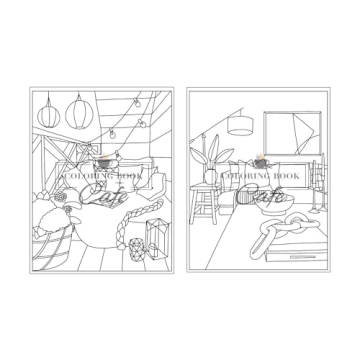 Relaxing Easy Interiors Coloring Book for Adults