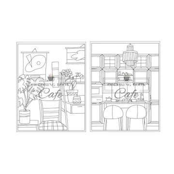 Relaxing Easy Interiors Coloring Book for Adults