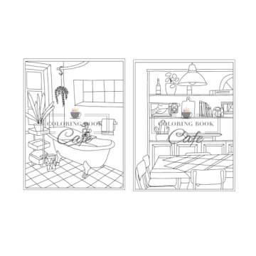 Relaxing Easy Interiors Coloring Book for Adults