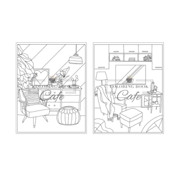 Relaxing Easy Interiors Coloring Book for Adults