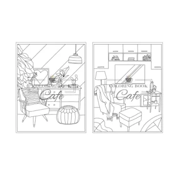 Relaxing Easy Interiors Coloring Book for Adults
