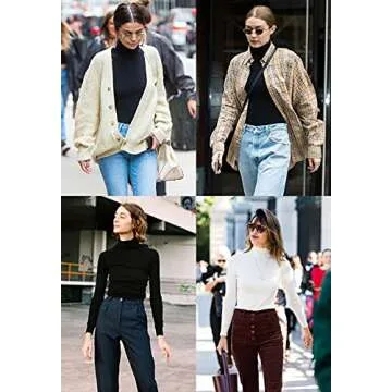 Femdouce Women's Turtleneck - Stylish Long Sleeve Shirts