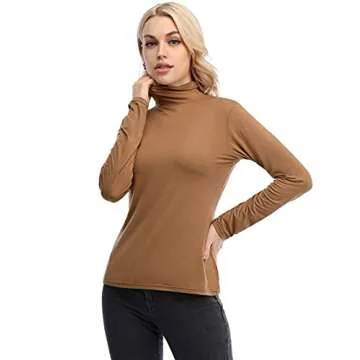 Femdouce Women's Turtleneck - Stylish Long Sleeve Shirts