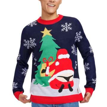 Tipsy Elves Ugly Christmas Sweaters for Men - Colorful and Funny Men's Christmas Sweaters - Festive ...
