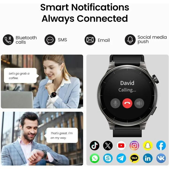 TOZO S5 Smart Watch with Call Support & Fitness Tracking