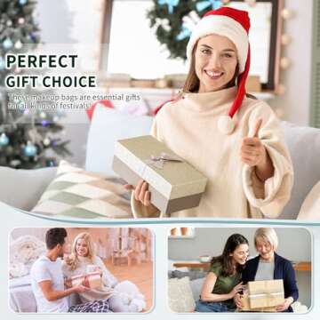 LVWNM Corduroy Makeup Bag Set - 4 Cute Travel Pouches