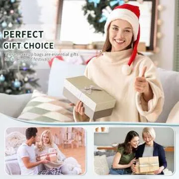 LVWNM Corduroy Makeup Bag Set - 4 Cute Travel Pouches