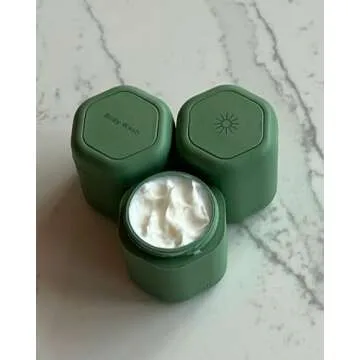 Cadence Travel Containers - Body Care Capsule Set - Magnetic Travel Capsules - For Body Wash, Lotions, Sunscreens - 3 Flex Mediums (1.32oz) with Body Wash, Lotion, & Sun Icon Labels - Sand